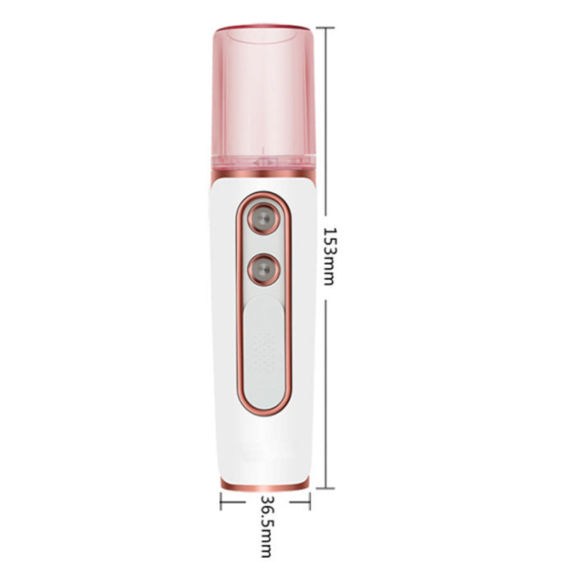 Purple Dual Nozzle Nano Facial Mister - USB Rechargeable Hydrating Spray